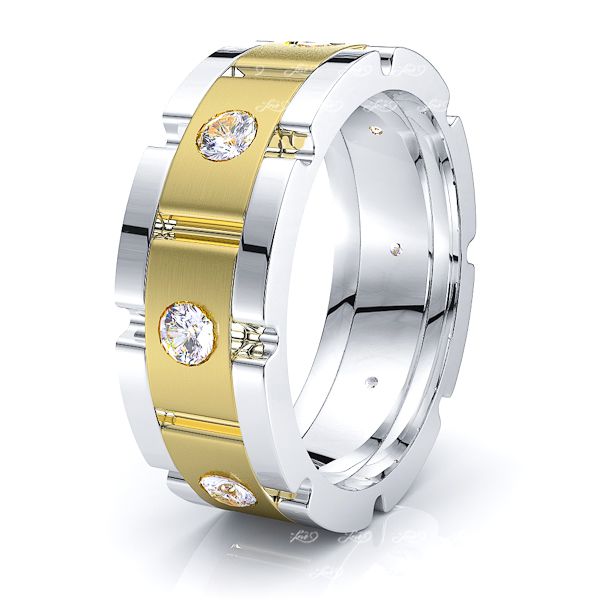 Amelia Mens Diamond Wedding Band