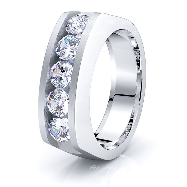 Ruby Mens Diamond Wedding Band