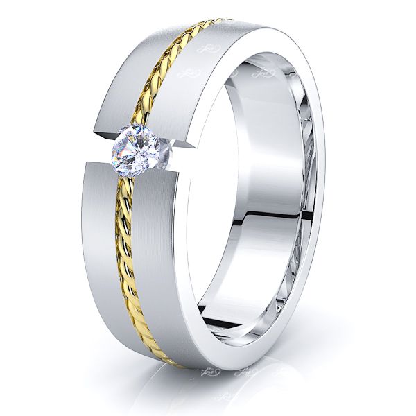 Hermione Mens Diamond Wedding Band