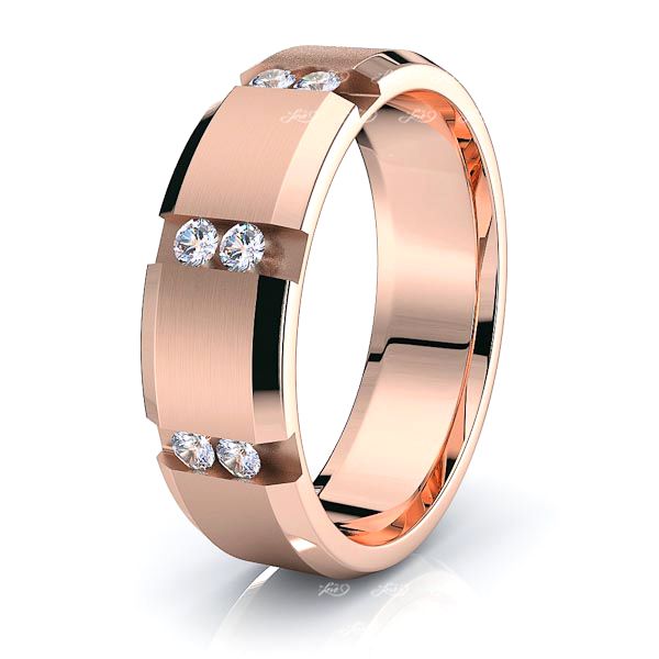 Dahlia Mens Diamond Wedding Band