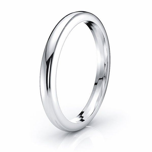 Solid Dome Comfort Fit Mens Wedding Band - Rose Gold