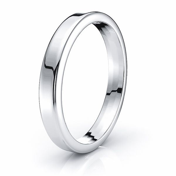 Solid Euro Dome Comfort Fit Mens Wedding Band - Rose Gold