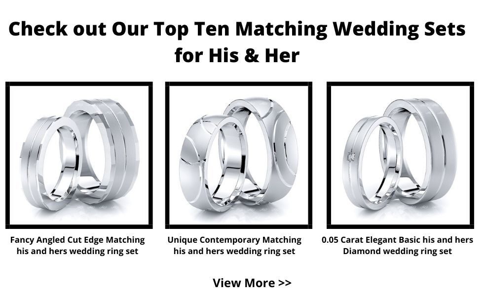 Matching wedding Ring Sets for His and Hers 