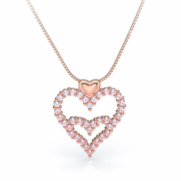 Estela Diamond Heart Pendant 