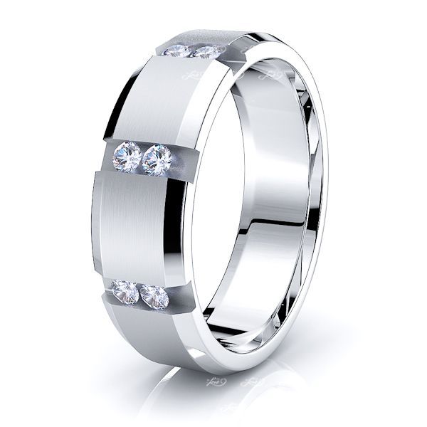 Dahlia Mens Diamond Wedding Band