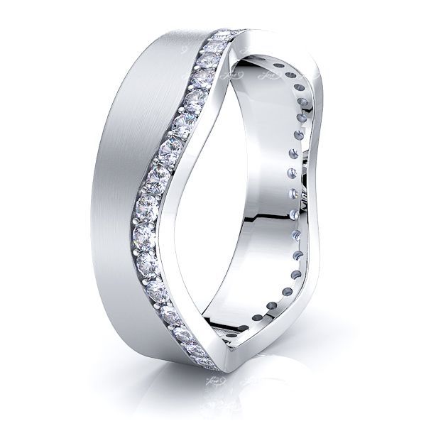 Luna Mens Diamond Wedding Band