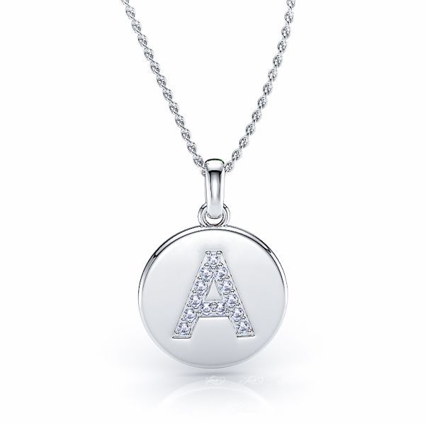 Initial Diamond Pendant