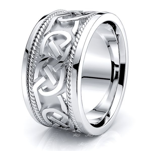 Aibhlinn Celtic Knot Mens Wedding Band