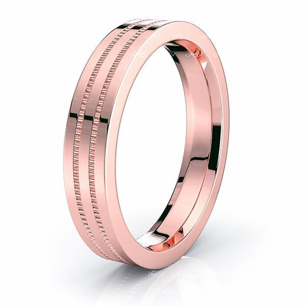 Solid Flat Park Avenue Comfort Fit Mens Wedding Band