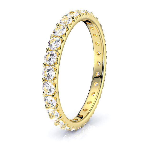 French Pave Diamond Women Eternity Band