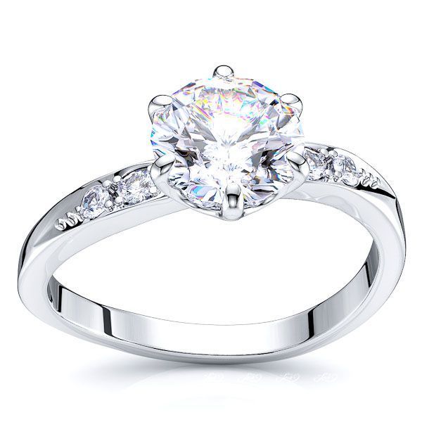 Hialeah Sidestone Engagement Ring 