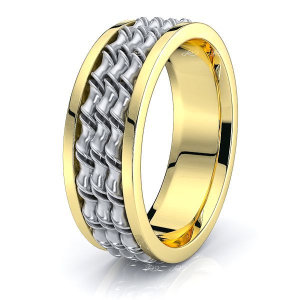 Weston Mens Hand Braided Wedding Ring