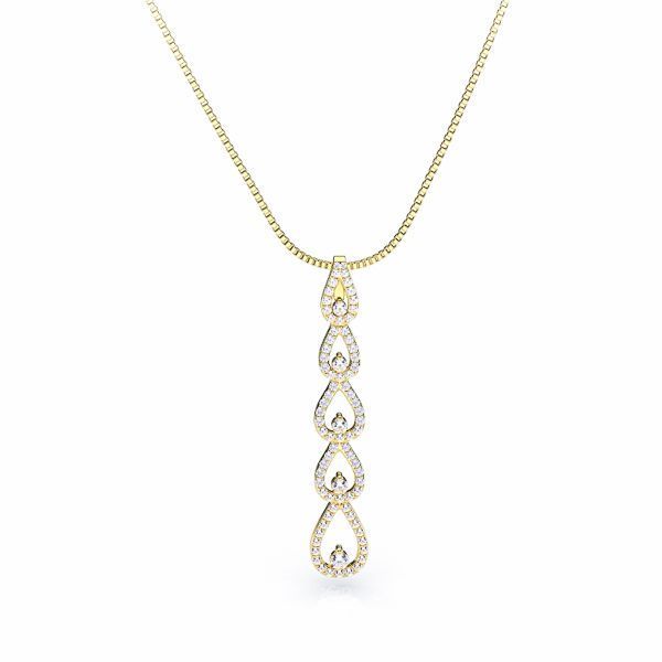 Alisa Diamond Journey Drop Pendant