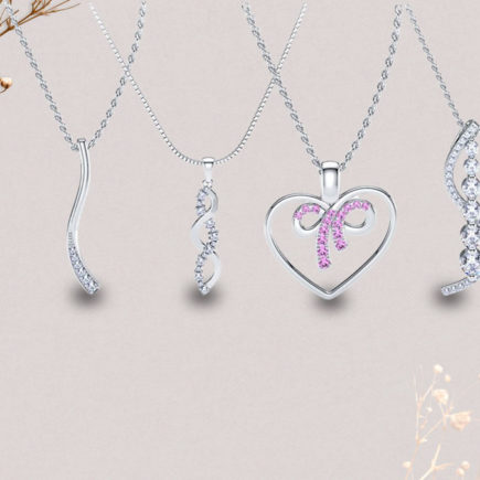 5 Diamond Heart Pendant Necklace for Everyday Wear