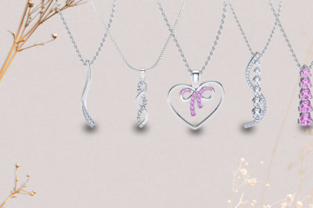 5 Diamond Heart Pendant Necklace for Everyday Wear