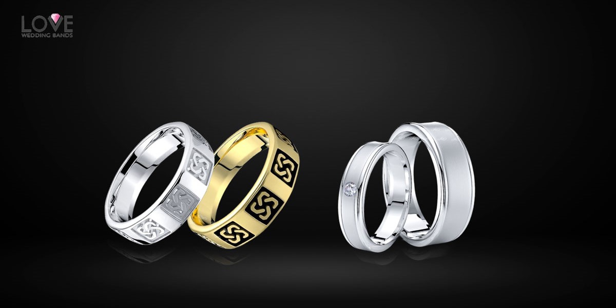 His and Hers Wedding Band Sets Symbolizing Eternal Love and Unity