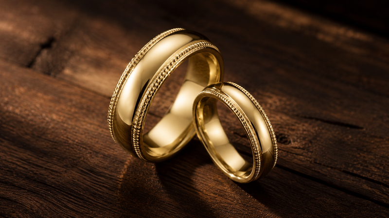 Milgrain His and Hers Wedding Bands: The Timeless Edge Detail