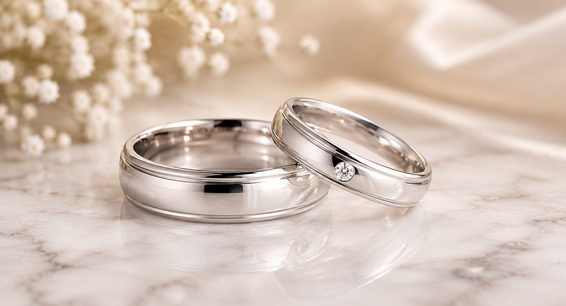 Is White Gold Right for Your His and Hers Wedding Bands? Pros, Cons & Care