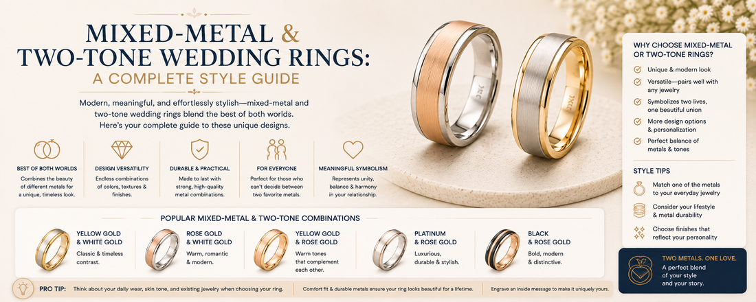 Mixed-Metal & Two-Tone Wedding Rings: A Complete Style Guide