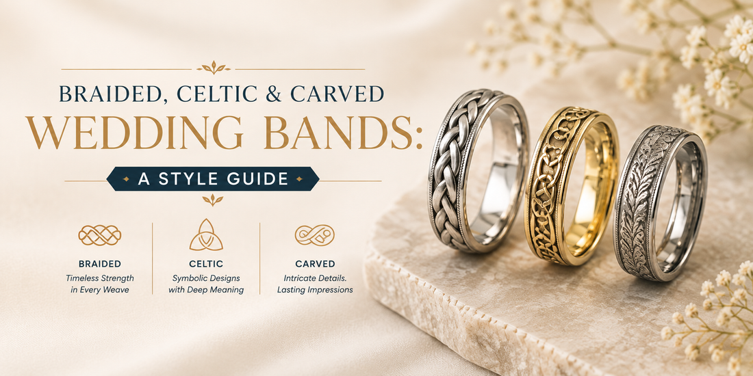 Braided, Celtic & Carved Wedding Bands: A Style Guide