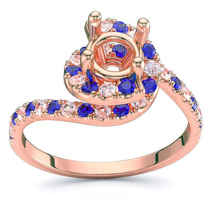 Rose Diamond and Blue Sapphire