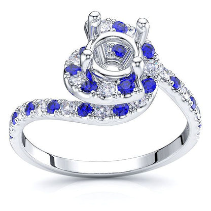 White Diamond and Blue Sapphire