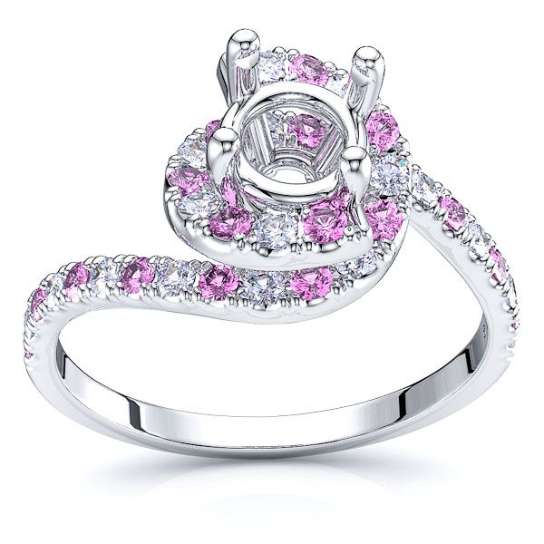 White Diamond and Pink Sapphire