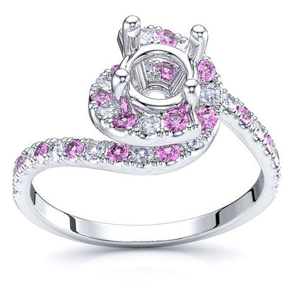 White Diamond and Pink Sapphire