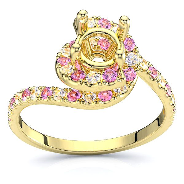 Yellow Diamond and Pink Sapphire