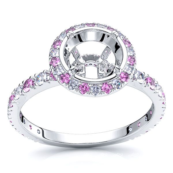 White Diamond and Pink Sapphire