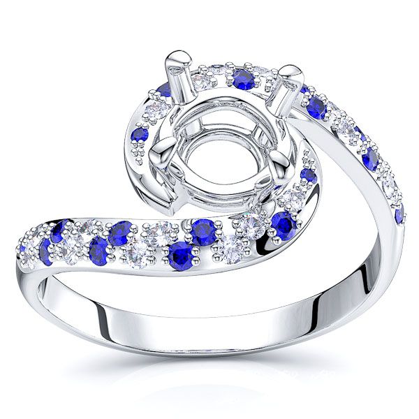 White Diamond and Blue Sapphire