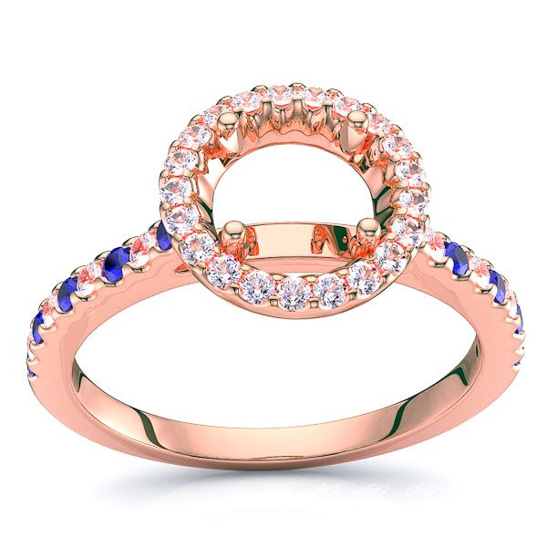 Rose Diamond and Blue Sapphire
