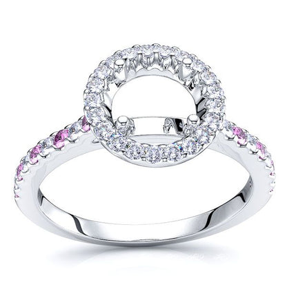 White Diamond and Pink Sapphire