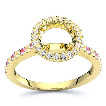 Yellow Diamond and Pink Sapphire