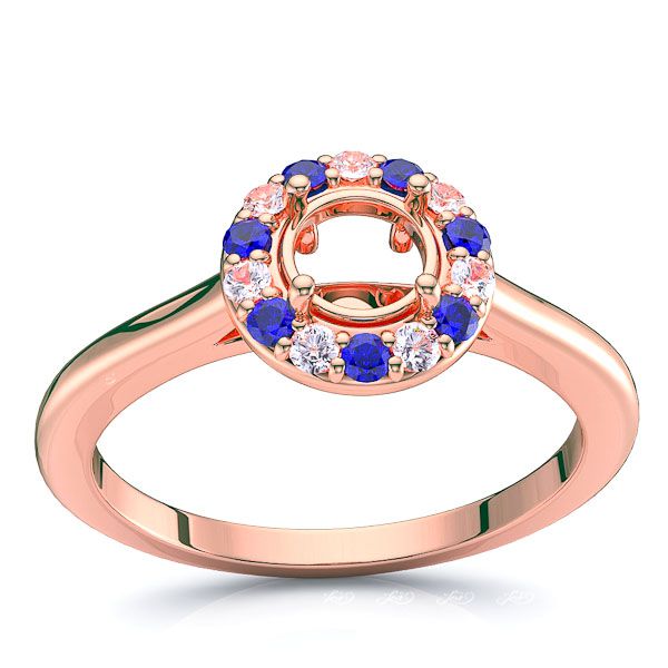 Rose Diamond and Blue Sapphire