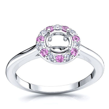 White Diamond and Pink Sapphire