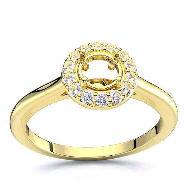 Alabama Halo Engagement Ring