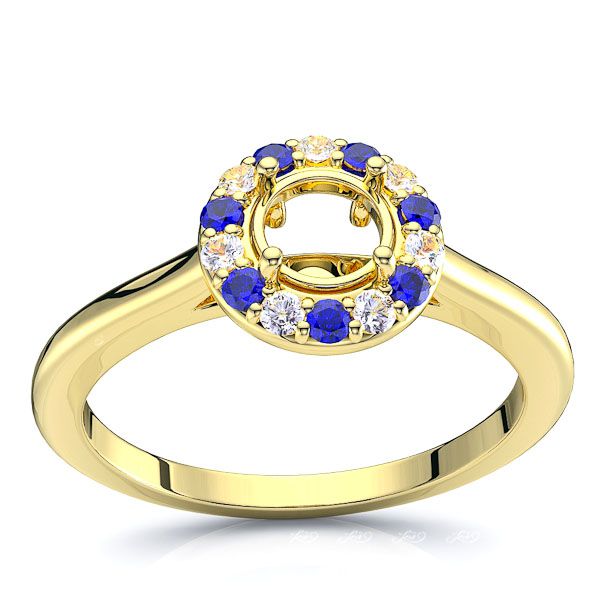 Yellow Diamond and Blue Sapphire