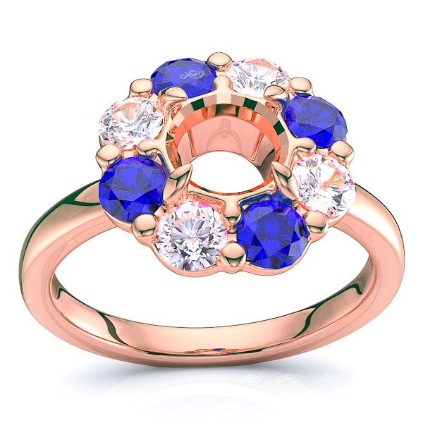 Rose Diamond and Blue Sapphire