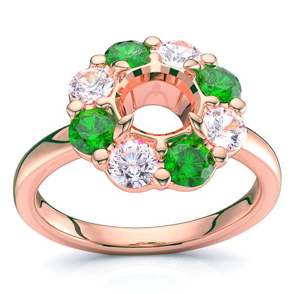 Rose Diamond and Emerald