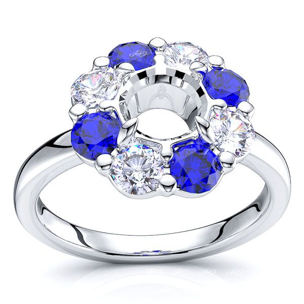 White Diamond and Blue Sapphire