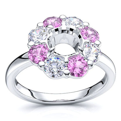 White Diamond and Pink Sapphire