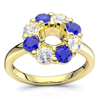 Yellow Diamond and Blue Sapphire