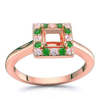 Rose Diamond and Emerald