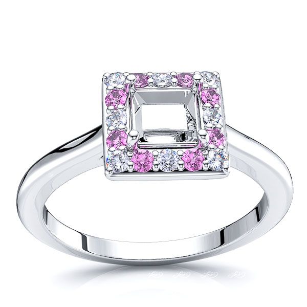 White Diamond and Pink Sapphire
