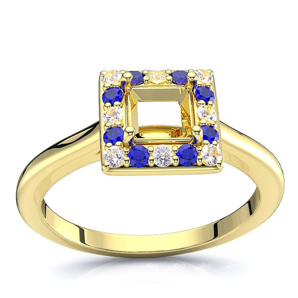 Yellow Diamond and Blue Sapphire