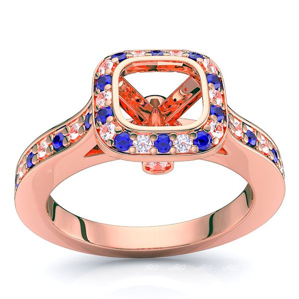 Rose Diamond and Blue Sapphire