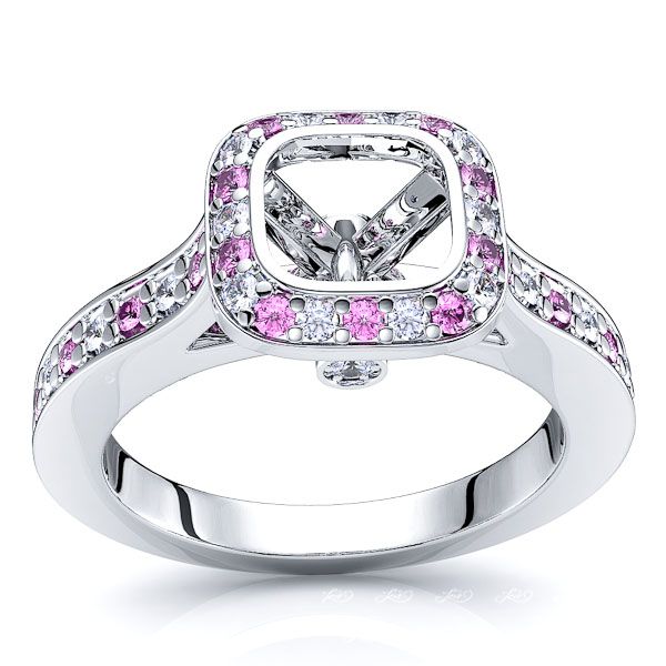 White Diamond and Pink Sapphire