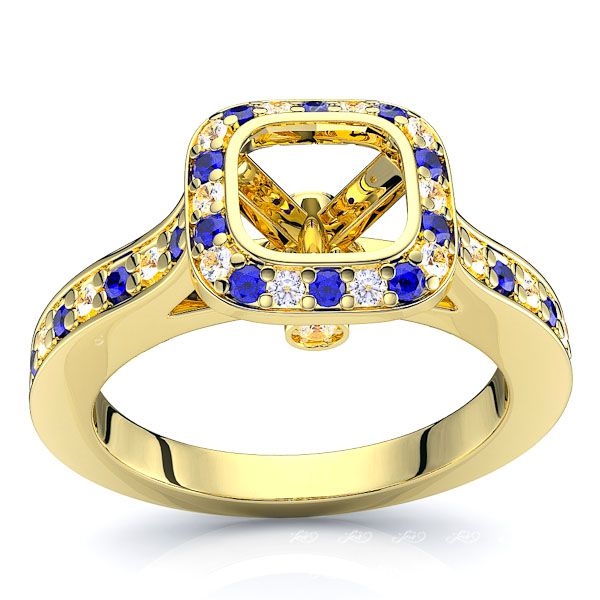 Yellow Diamond and Blue Sapphire