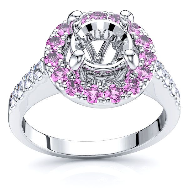White Diamond and Pink Sapphire